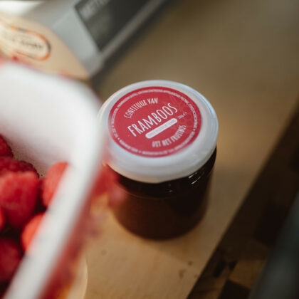 Confituur van framboos - met appeldiksap ipv suiker (200gr)
